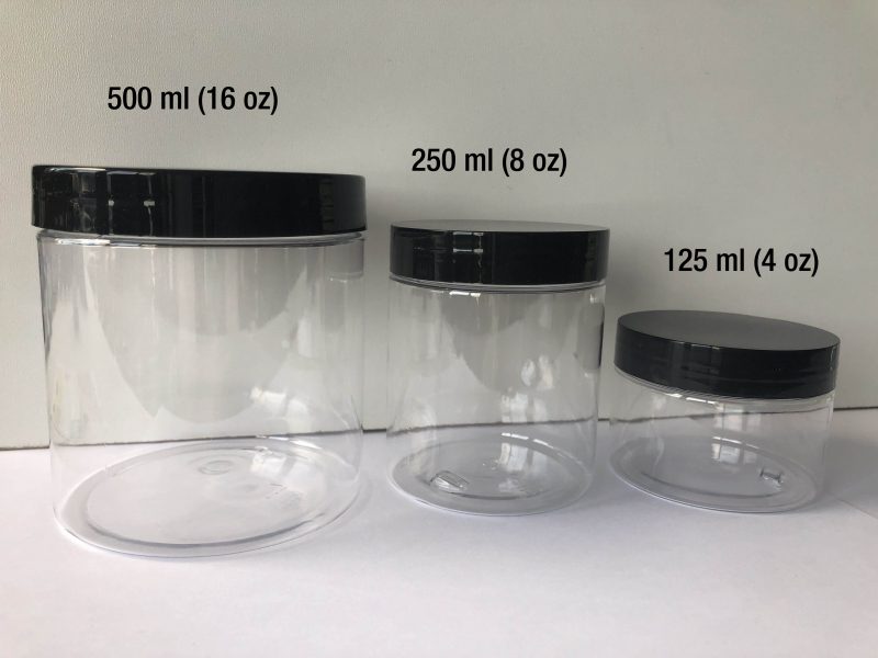 Plastic Jars sizes